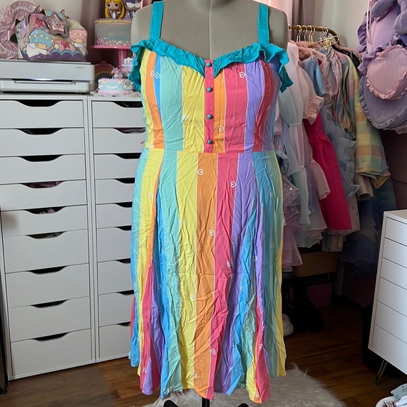 Modcloth x Collectif rainbow swing dress - Picture 2 of 4